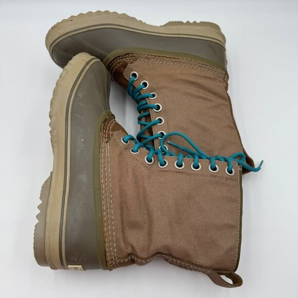 Sorel Waterproof Boots With Removable Liner Womens Size 8 Green Tan Durable - Picture 7 of 11